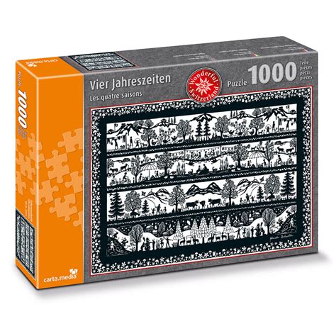 Teile Puzzle Vier Jahreszeiten Scherenschnitt Von Jolanda Br Ndle