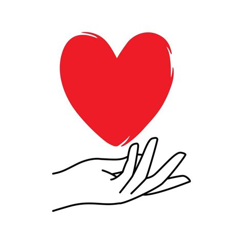 Hand lifting heart shape illustration for World Heart Day design 21593045 Vector Art at Vecteezy