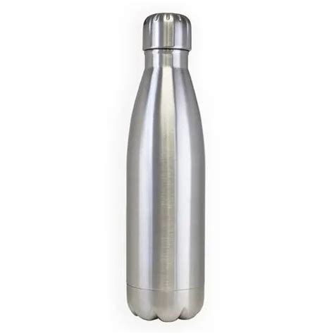 Silver Stainless Steel Water Bottle 1 L Screw Cap At Rs 345 Piece In