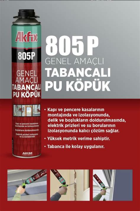 I Akfix 805P PU Tabancalı Köpük 750 ml I