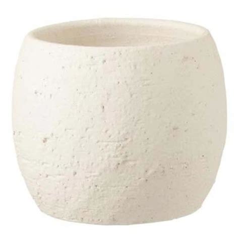 Cache Pot En C Ramique Enya Cm Blanc Cdiscount Maison