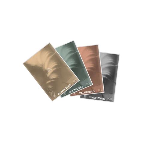Aurora Cursusblok Aurora A4 90g Lijn Ass Pk5