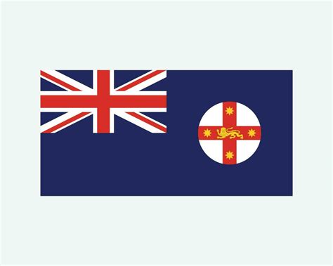 Flag of New South Wales NSW, Australia. Australian State New South Welsh Banner. EPS Vector ...