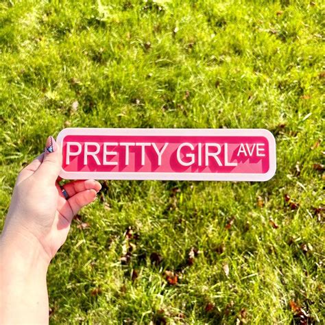 Pretty Girl Avenue Wall Sign | 3D Printed Collectable Hanging Art - Etsy