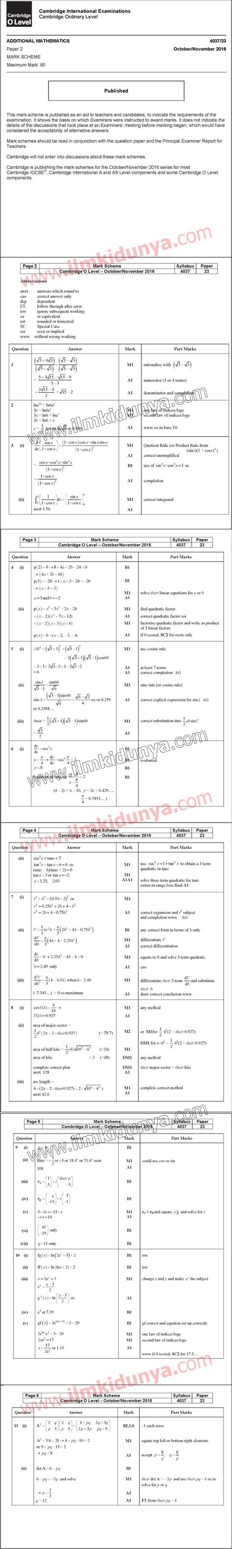 Past Paper Cie Cambridge International Examinations O Level