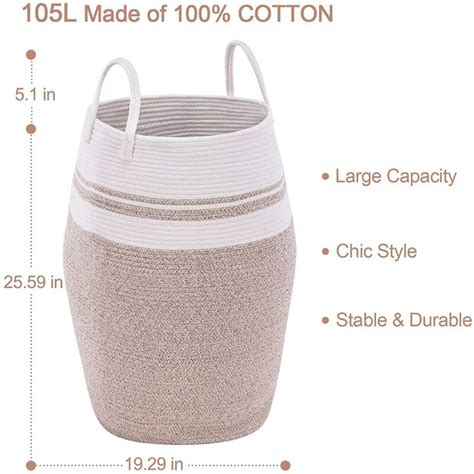 Dovecove Extra Large Woven Laundry Hamper Basket Reviews Wayfair