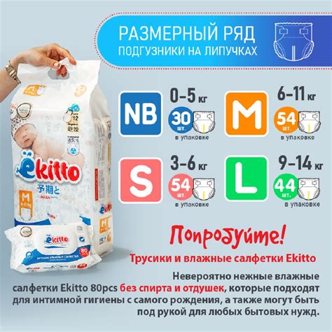 Подгузники Ekitto для недоношенных NB (0-5 кг) 30 шт. купить по цене ...