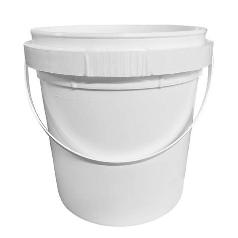 Gallon White Hdpe Open Head Pail W Plastic Handle Pipeline Packaging