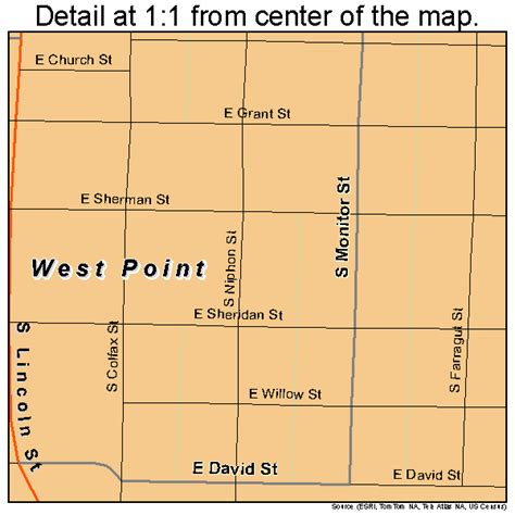 West Point Nebraska Street Map 3152575