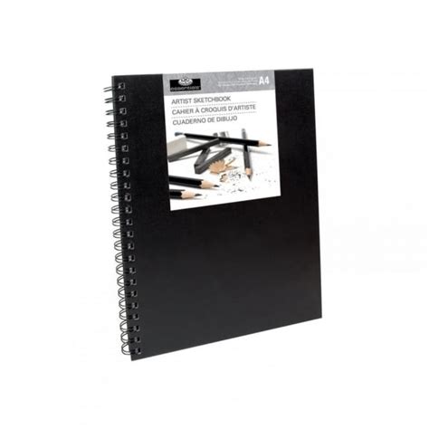 A4 Sketchbook with Spiral Side (80 Sheets) - Art Supplies from Crafty ...