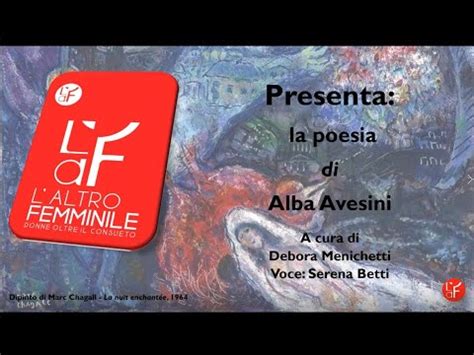 L Altro Femminile Presenta La Poesia Di Alba Avesini Youtube