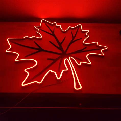 LED NEON Wall Art Maple Leaf - Etsy