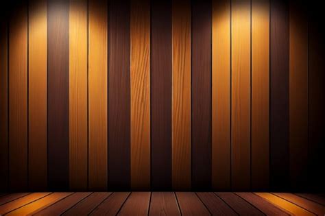 Premium AI Image A Wooden Wall With A Light On It