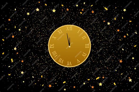 Золотые часы с обратным отсчетом до 12 o39 часы в канун нового года 39 ...