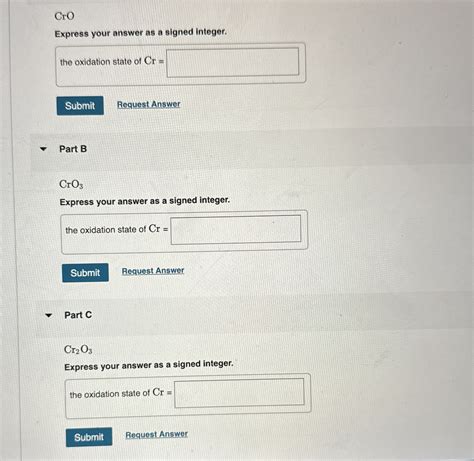Solved CrOExpress your answer as a signed integer.the | Chegg.com
