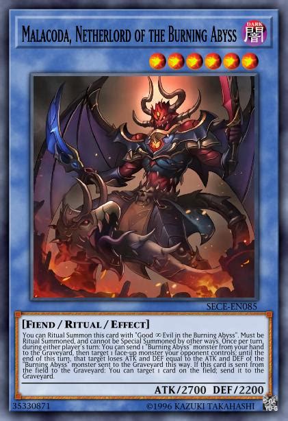 Malacoda Netherlord Of The Burning Abyss Decks And Ruling Yugioh