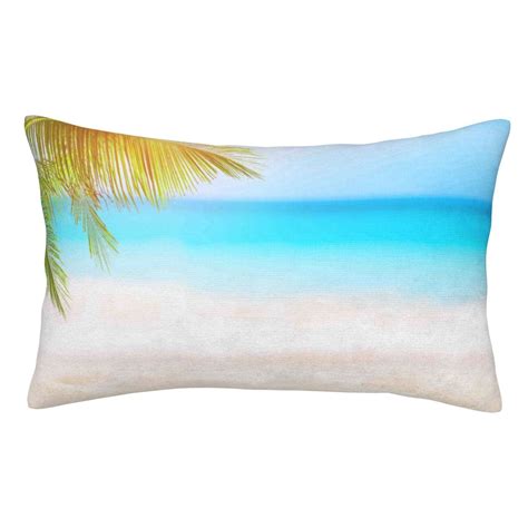 Adobk Coconut Palm Tree On Beach Print Pillow Cases Standard Size