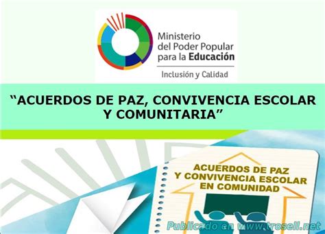 Acuerdos De Paz Convivencia Escolar Y Comunitaria 📑 Circulares Y Gacetas 📐🖨️ Formatos