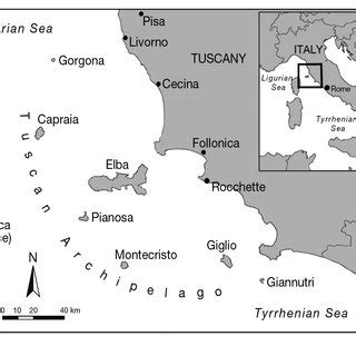 Map of the study area, showing the locations of the islands of the ...