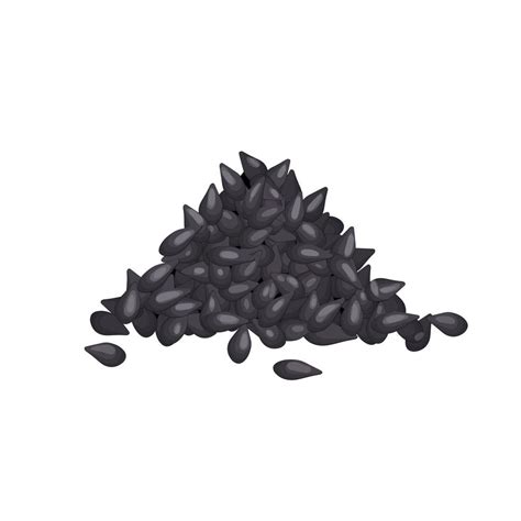 Sesame Seed Black Pile Cartoon Vector Illustration 21161213 Vector Art