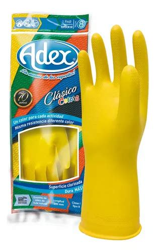 Guante De L Tex Colors Amarillo Adex Pares Env O Gratis