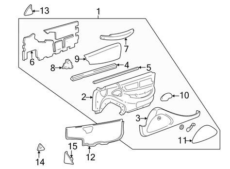 Pontiac Sunfire Door Interior Trim Panel Convertible Coupe