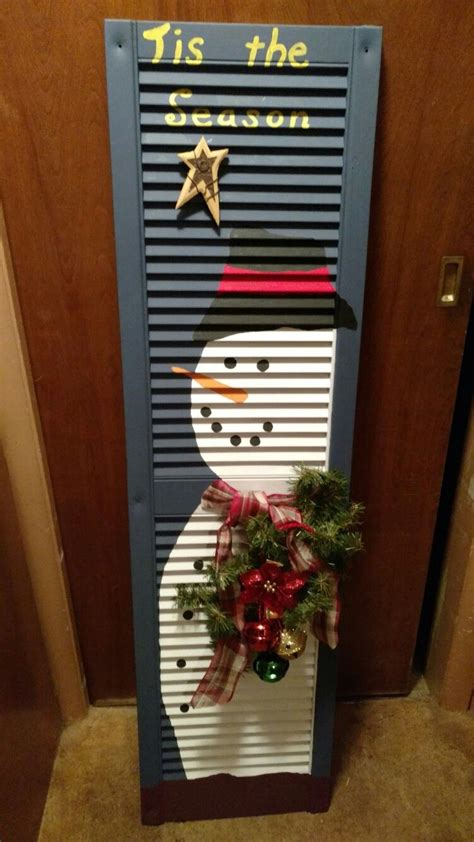 Another Style Of Snowman Shutter Painting Shutters Xmas Crafts Christmas Crafts