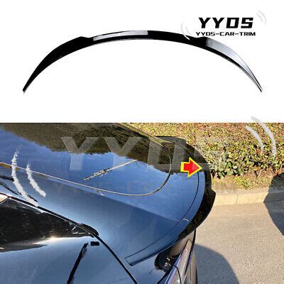 Abs Glossy Black Spoiler Wing Car Rear Trunk Lip Fit For Tesla Model Y