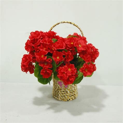 Lifelike Artificial Silk Begonia Flowers High Quality Artificial Flower