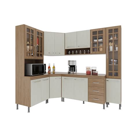 Cozinha Modulada Completa Fidelit Paris Pe As Cm Portas