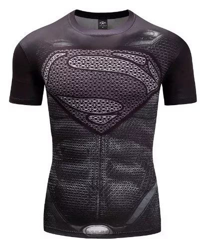 Polera Deportiva Compresi N Superman Superh Roes Dc Cuotas Sin Inter S