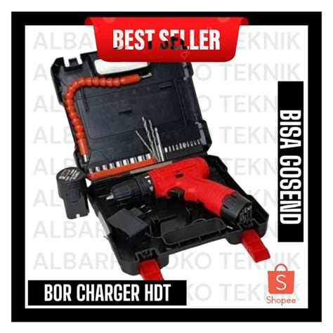 Jual Hdt Cdd Mesin Bor Cas Charger V Cordless Set Mata Obeng