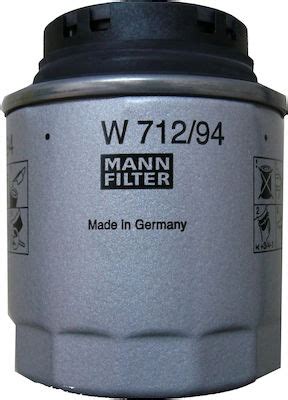 Mann Filter W712/94 Φίλτρο Λαδιού Αυτοκινήτου για Audi/Seat/Skoda/VW ...
