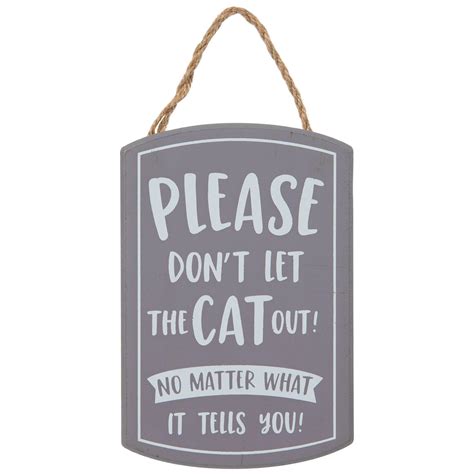 Don't Let The Cat Out Wood Wall Decor | Hobby Lobby | 2180230