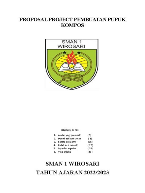 Proposal Project Pembuatan Pupuk Kompos Pdf