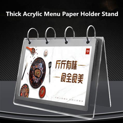 A6 Clear Double Sided Acrylic Menu Paper Desktop Counter Poster Holder