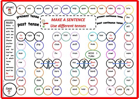 Verb Tenses Boardgame Board Game English Esl Worksheets Pdf And Doc