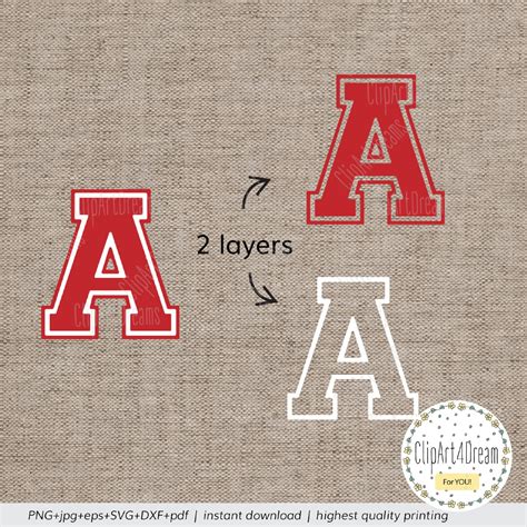 Collegiate Varsity SVG Alphabet Varsity College Sports Font Letters ...