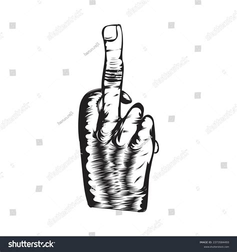 Hand Realistic Fuck You Symbol Vector Stock Vector Royalty Free