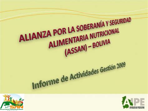 Ppt Alianza Por La Soberan A Y Seguridad Alimentaria Nutricional