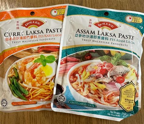 Dollee Curry Laksa Paste & Assam Laksa Paste, Food & Drinks, Packaged ...