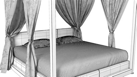 Vivaldichienti Canopy Bed 3d Model Turbosquid 1472417