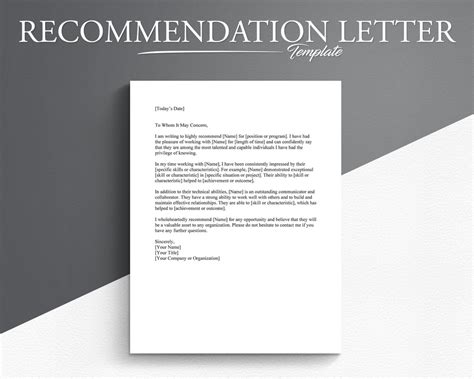 Professional Recommendation Letter Template Google Docs Microsoft Word