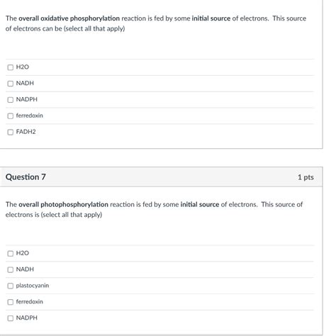 Solved The overall oxidative phosphorylation reaction is fed | Chegg.com 