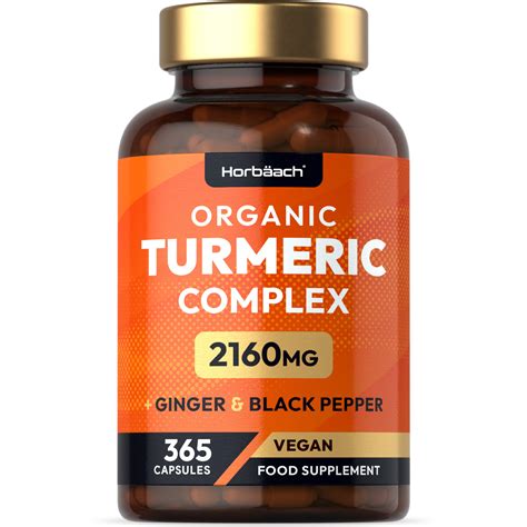 Turmeric Complex With Ginger Black Pepper 2160 Mg Organic 365 Cap