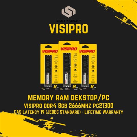 Jual Ddr Gb Mhz X Gb Pc Memory Longdim Visipro Kota