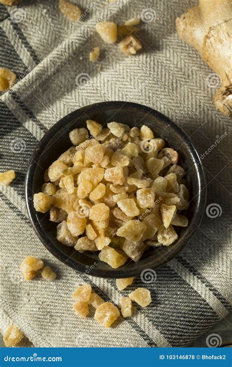 Sweet Organic Crystallized Ginger Candy Stock Photo - Image of piece ...