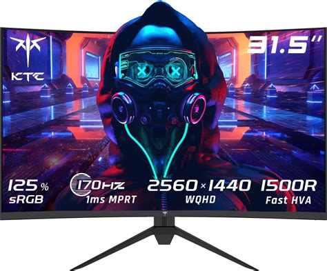 Koorui 32 Zoll Curved Ultrawide Gaming Monitor 2k Qhd 170hz 1ms 1500r Va Hdr 10 2xhdmi