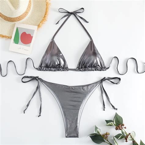 Conjunto De Bikini De Estilo Brasile O Renyu Traje De Ba O De Dos Piezas Con Realce Color Rojo