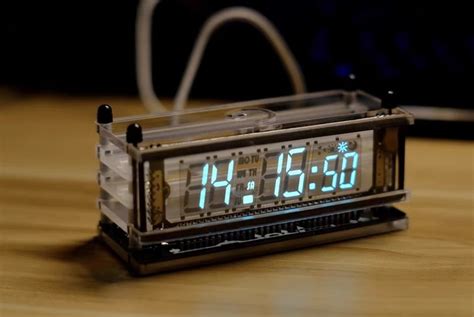 Kiko Box VFD Clock With IV 18 Vacuum Fluorescent Tubes